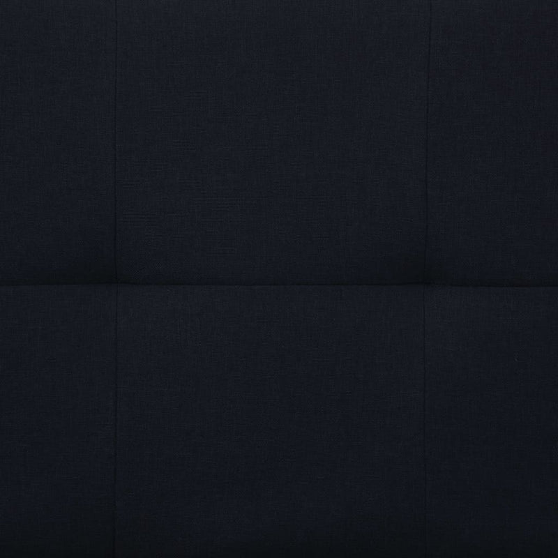 Sofa Bed with Two Pillows Black Polyester