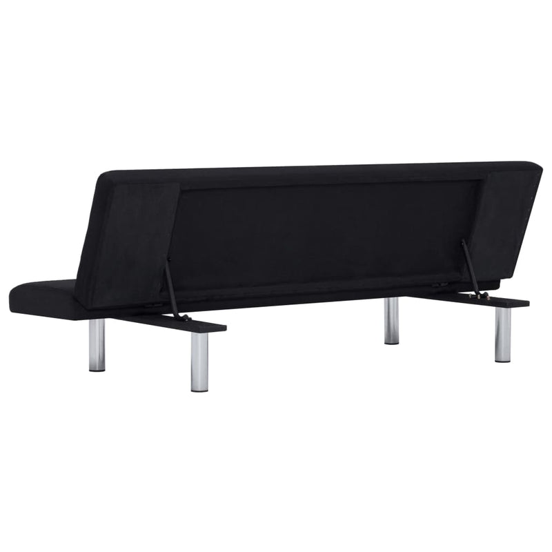 Sofa Bed Black Polyester