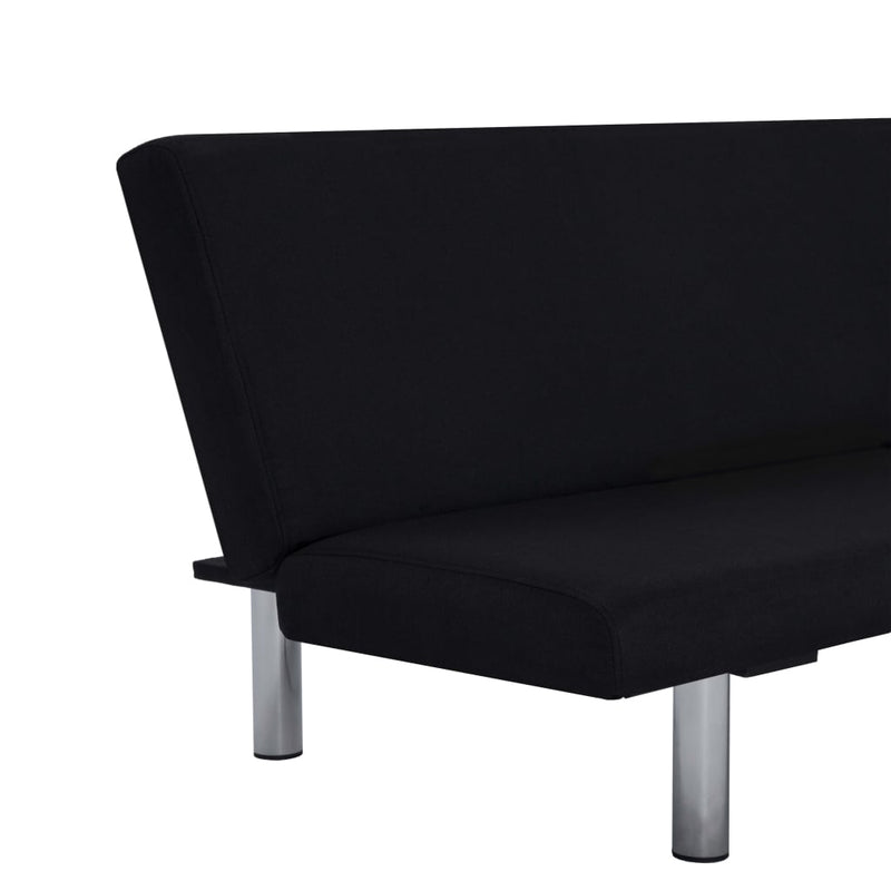 Sofa Bed Black Polyester