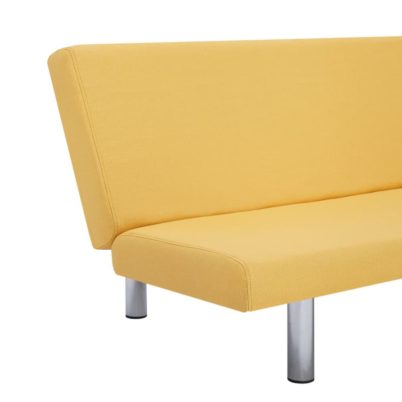 Sofa Bed Yellow Polyester