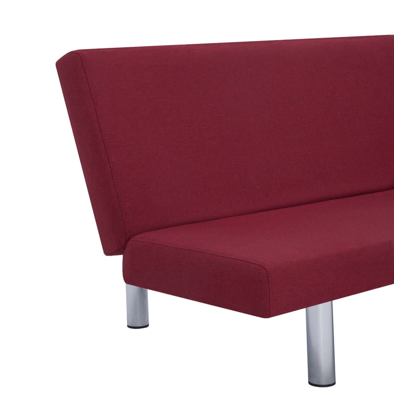 Sofa Bed Wine Red Polyester