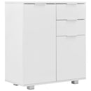Sideboard High Gloss White 71x35x76 cm Chipboard