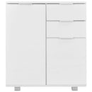 Sideboard High Gloss White 71x35x76 cm Chipboard
