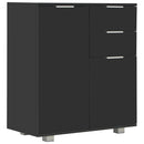 Sideboard High Gloss Black 71x35x76 cm Chipboard