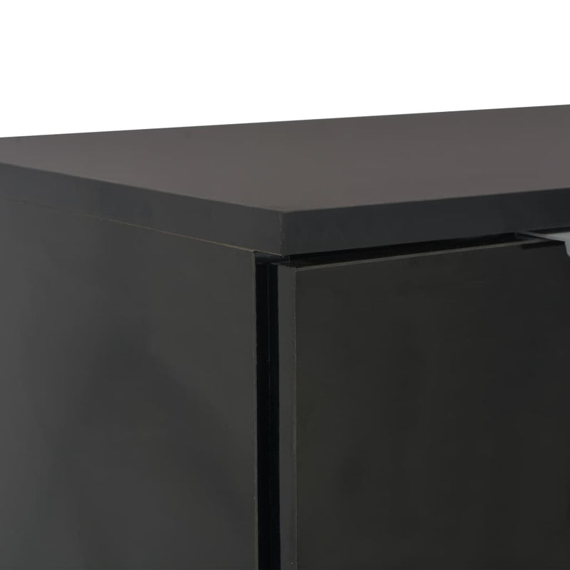 Sideboard High Gloss Black 71x35x76 cm Chipboard
