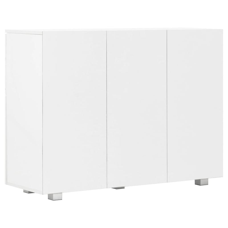 Sideboard High Gloss White 107x35x76 cm