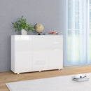 Sideboard High Gloss White 107x35x76 cm