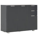 Sideboard High Gloss Black 107x35x76 cm