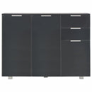 Sideboard High Gloss Black 107x35x76 cm
