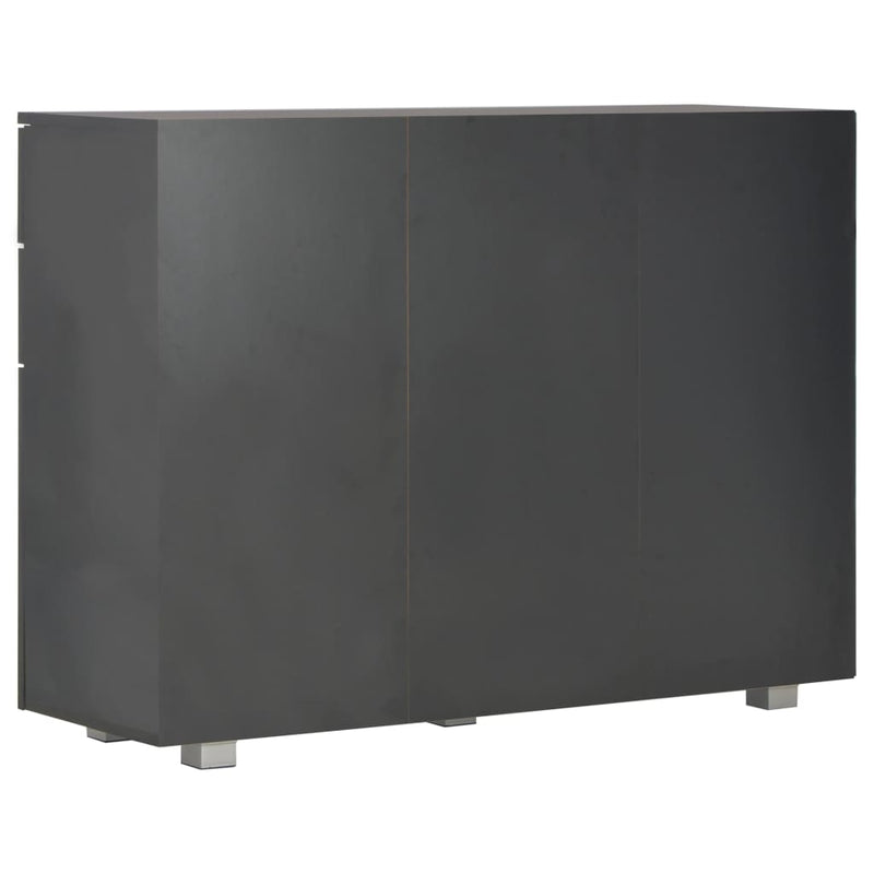 Sideboard High Gloss Black 107x35x76 cm