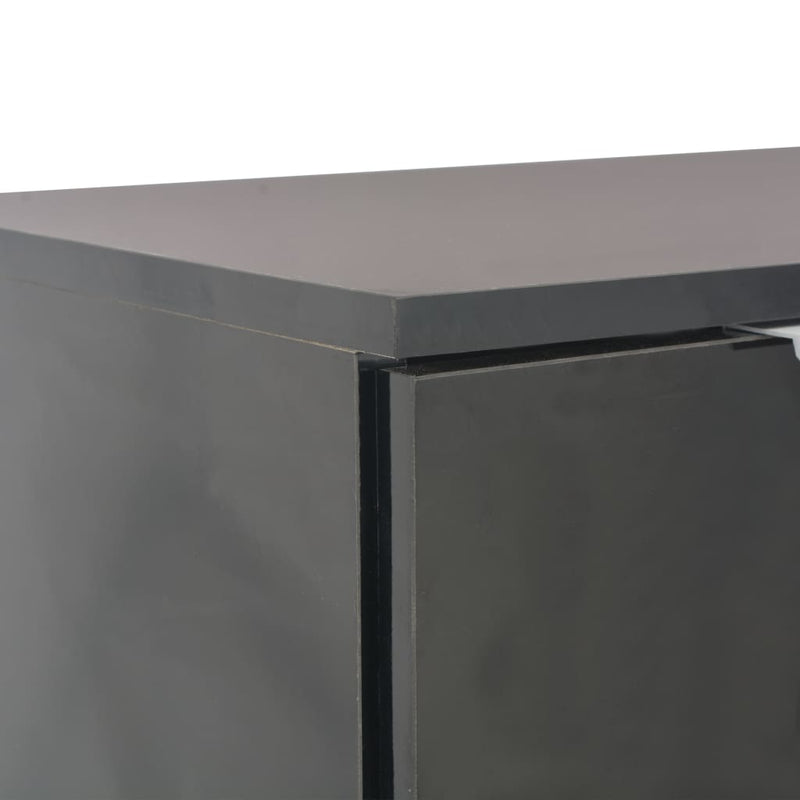 Sideboard High Gloss Black 107x35x76 cm