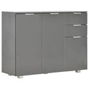 Sideboard High Gloss Grey 107x35x76 cm