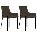 Dining Chairs 2 pcs Brown Fabric