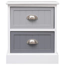 Nightstands 2 pcs Grey 38x28x45 cm Paulownia Wood