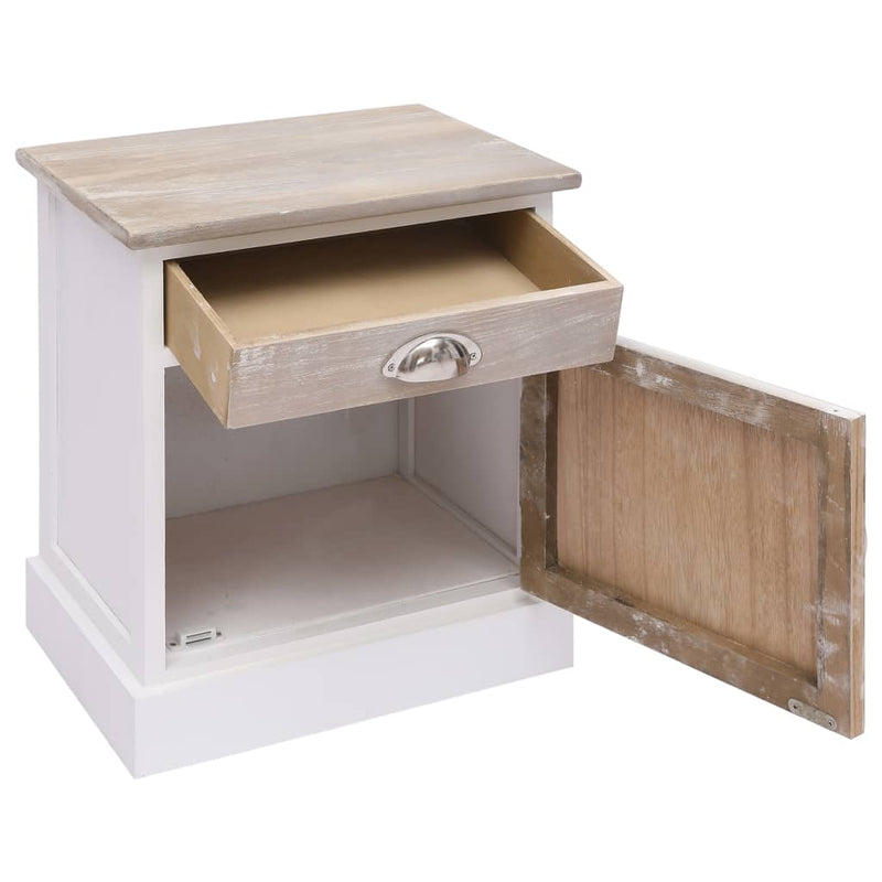 Bedside Cabinets 2 pcs 38x28x45 cm Paulownia Wood