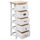 Side Cabinet 35x25x87 cm Paulownia Wood