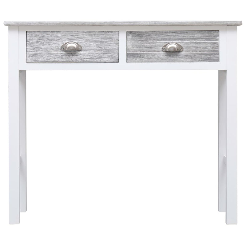 Console Table Grey 90x30x77 cm Wood