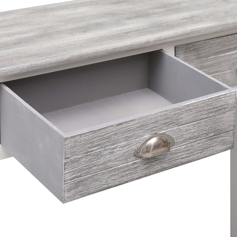 Console Table Grey 90x30x77 cm Wood