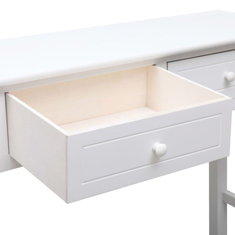 Console Table White 90x30x77 cm Wood