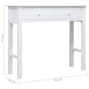 Console Table White 90x30x77 cm Wood