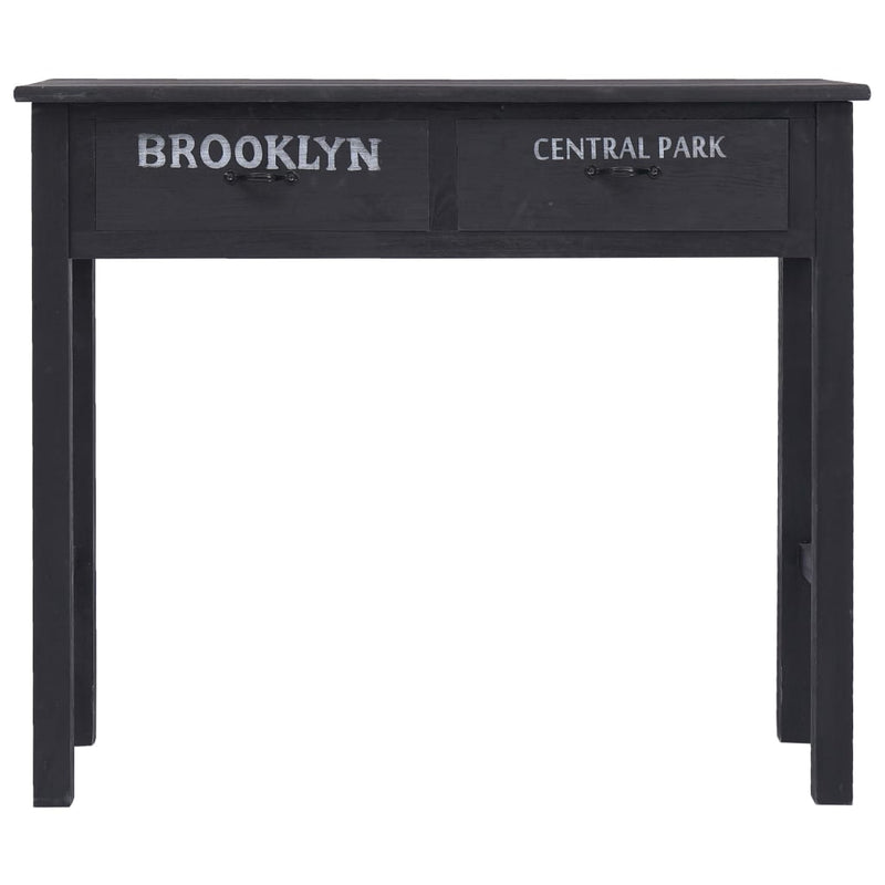 Console Table Black 90x30x77 cm Wood