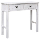Console Table Antique White 90x30x77 cm Wood