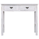 Console Table Antique White 90x30x77 cm Wood