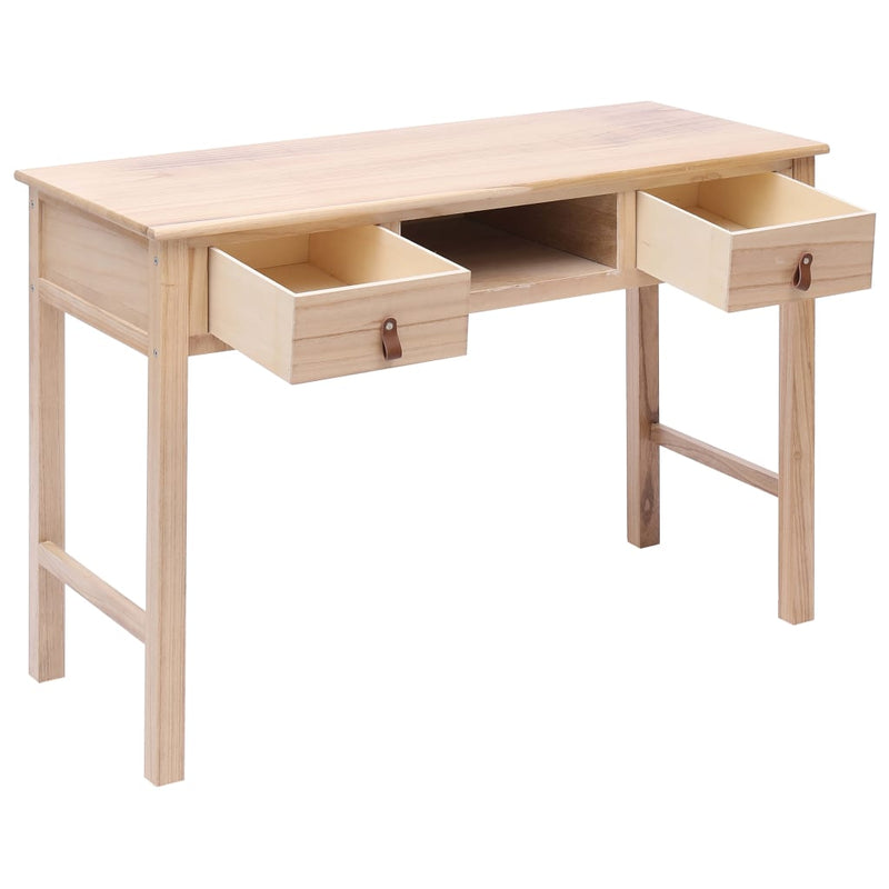 Writing Desk Natural 110x45x76 cm Wood
