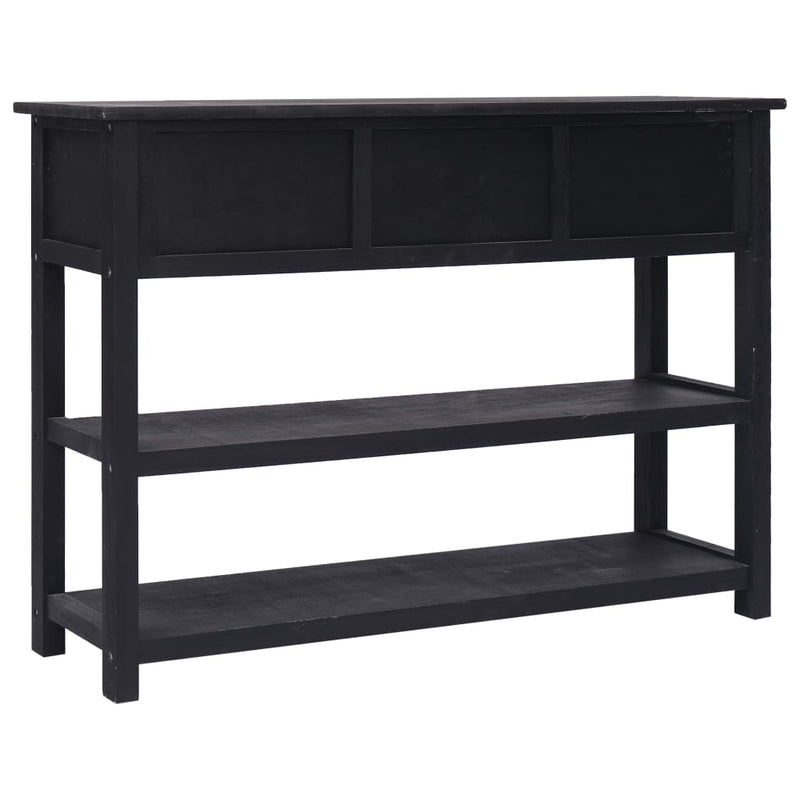 Sideboard Black 115x30x76 cm Wood