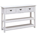 Sideboard Antique White 115x30x76 cm Wood