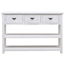 Sideboard Antique White 115x30x76 cm Wood