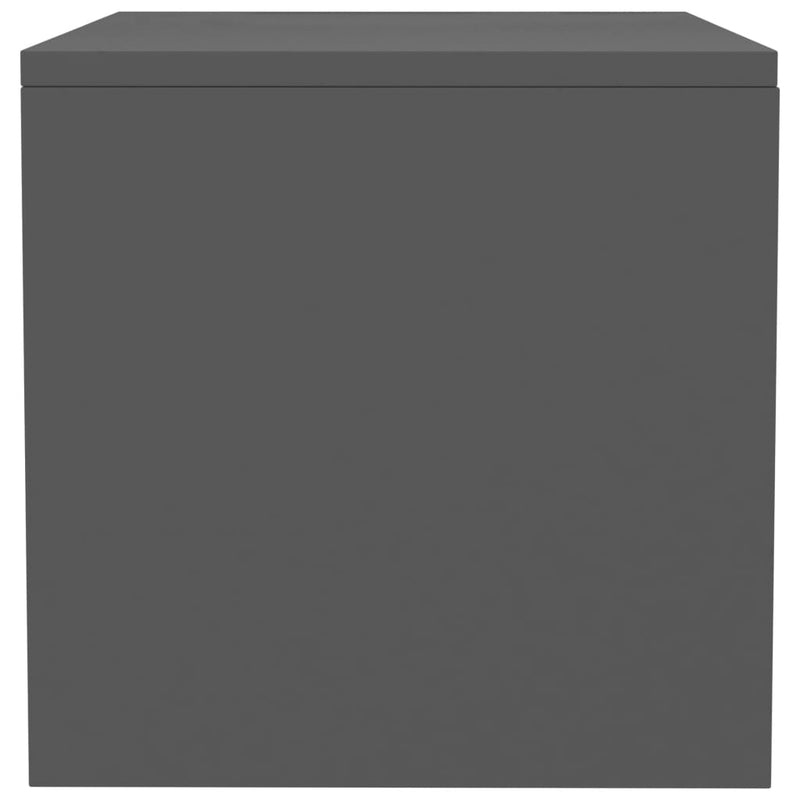 Bedside Cabinet Grey 40x30x30 cm
