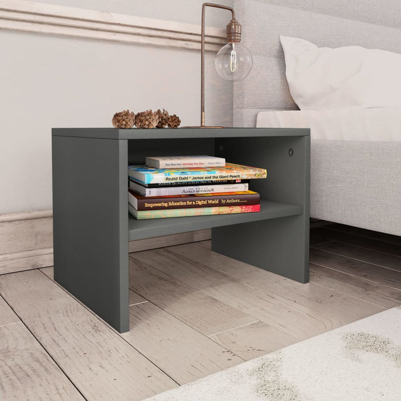 Bedside Cabinet Grey 40x30x30 cm