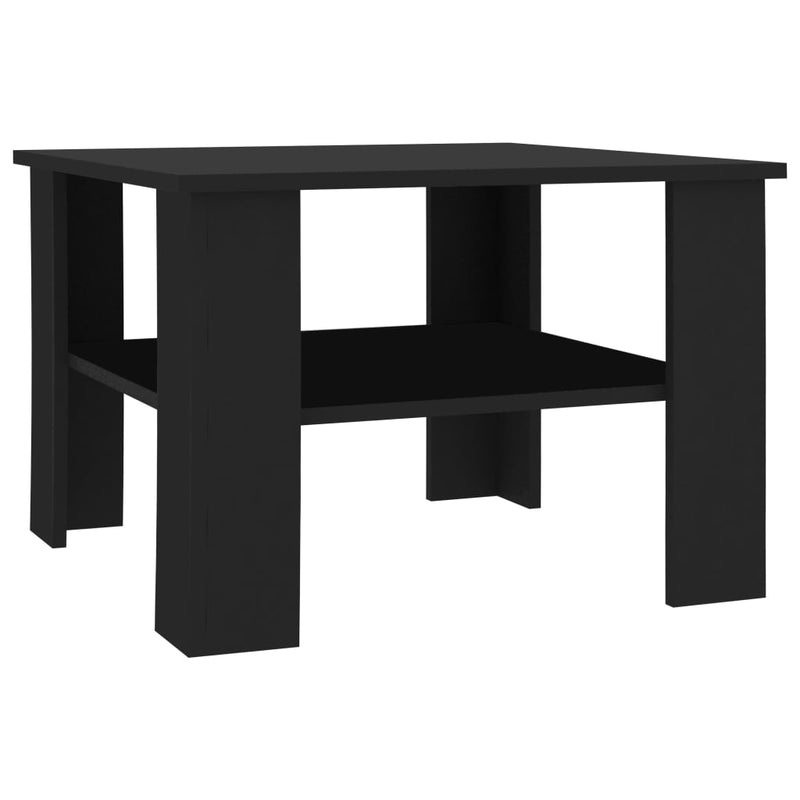 Coffee Table Black 60x60x42 cm Chipboard