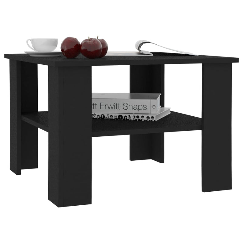 Coffee Table Black 60x60x42 cm Chipboard