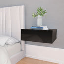 Floating Nightstand High Gloss Black 40x30x15 cm