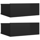 Floating Nightstands 2 pcs High Gloss Black 40x30x15 cm