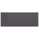 Floating Nightstand High Gloss Grey 40x30x15 cm