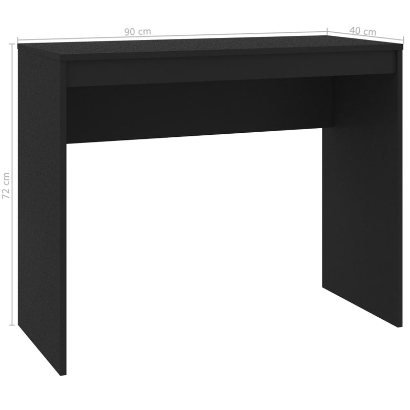 Desk Black 90x40x72 cm Chipboard