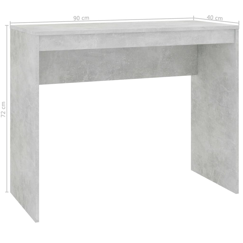 Desk Concrete Grey 90x40x72 cm Chipboard