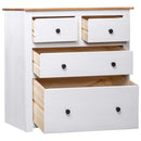 Sideboard White 80x40x83 cm Pinewood Panama Range