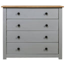 Side Cabinet Grey 80x40x73 cm Pine Panama Range