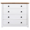 Side Cabinet White 80x40x73 cm Pine Panama Range