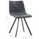 Dining Chairs 4 pcs Black Faux Leather