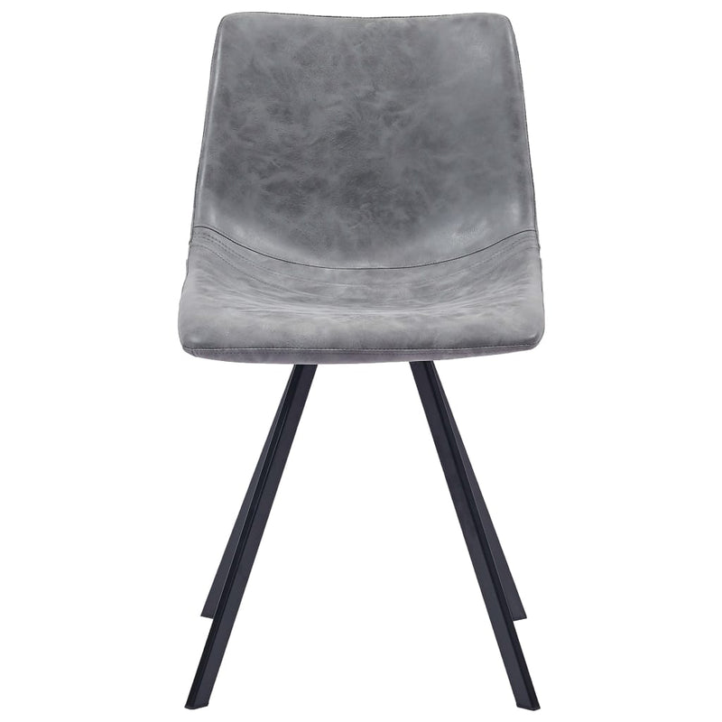 Dining Chairs 4 pcs Grey Faux Leather