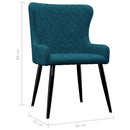 Dining Chairs 2 pcs Blue Velvet