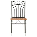 Dining Chairs 4 pcs Brown MDF