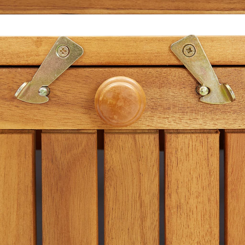 Storage Bench with Cushion 148 cm Solid Acacia Wood