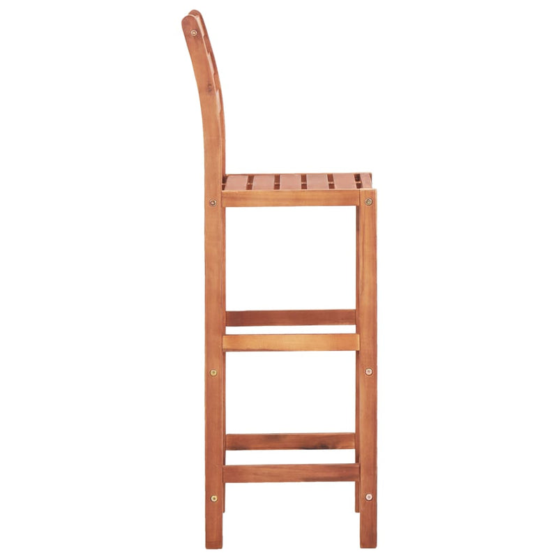 Bar Chairs 4 pcs Solid Acacia Wood