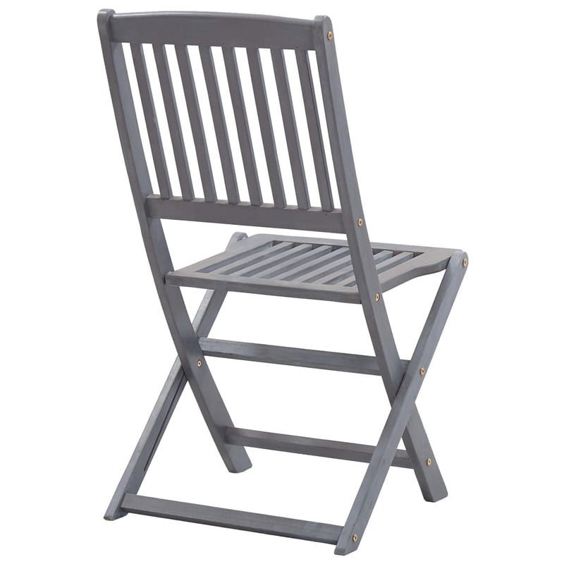 Folding Outdoor Chairs 2 pcs Solid Acacia Wood